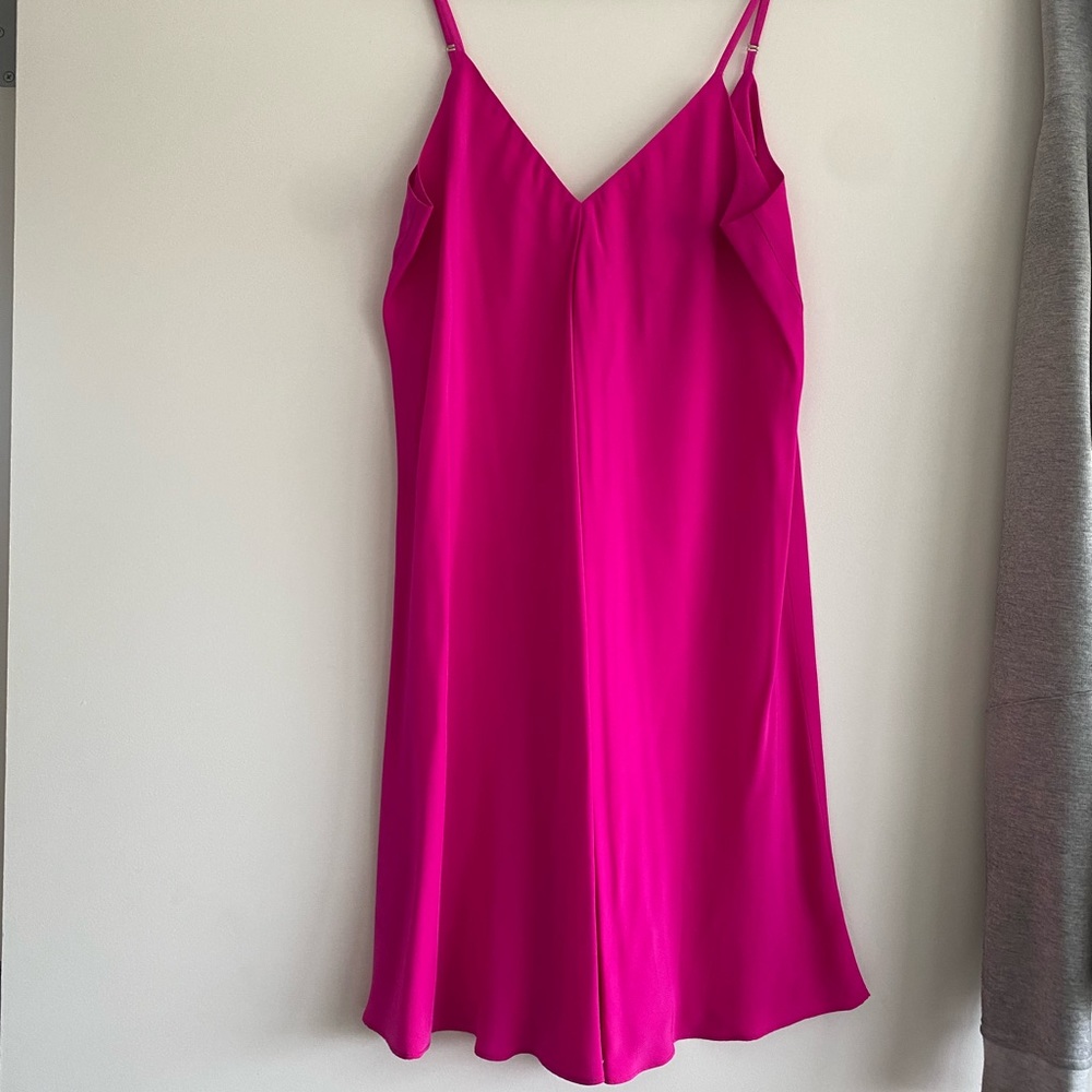 Amanda Uprichard Hot Pink Slip Dress